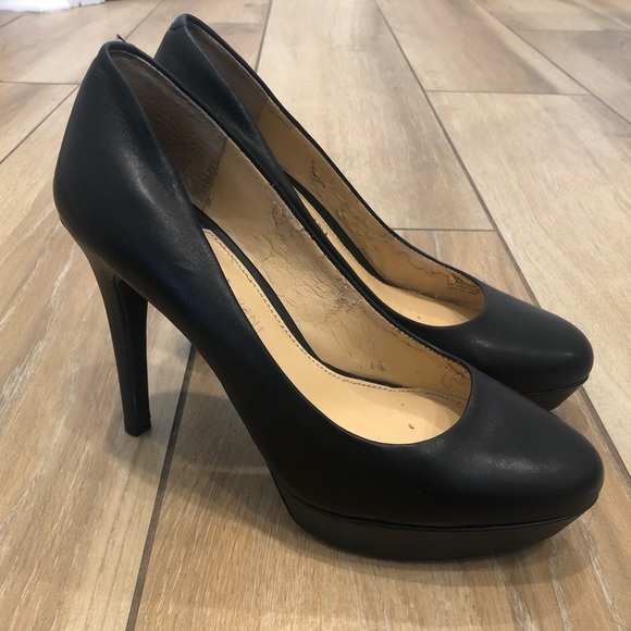 Gianni Bini Shoes - {Gianni Bini} Leather Platform Pumps